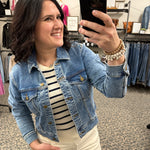 Jackie crop jacket make w/medium (Kut) jean jacket KUT FROM THE KLOTH