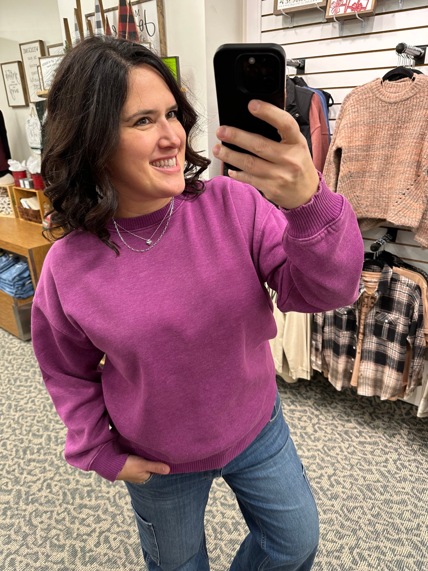 Plum Crewneck Sweatshirt