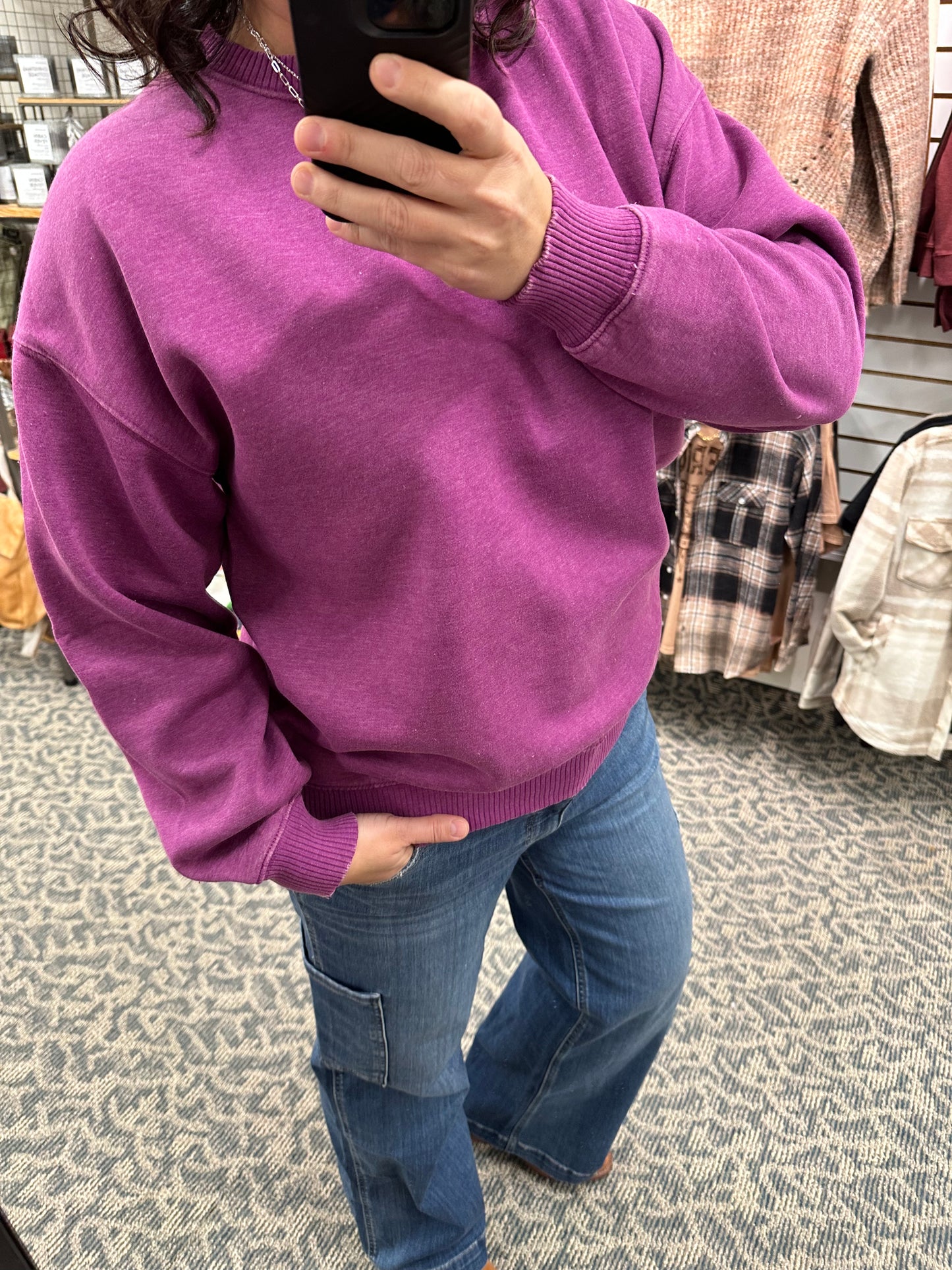 Plum Crewneck Sweatshirt