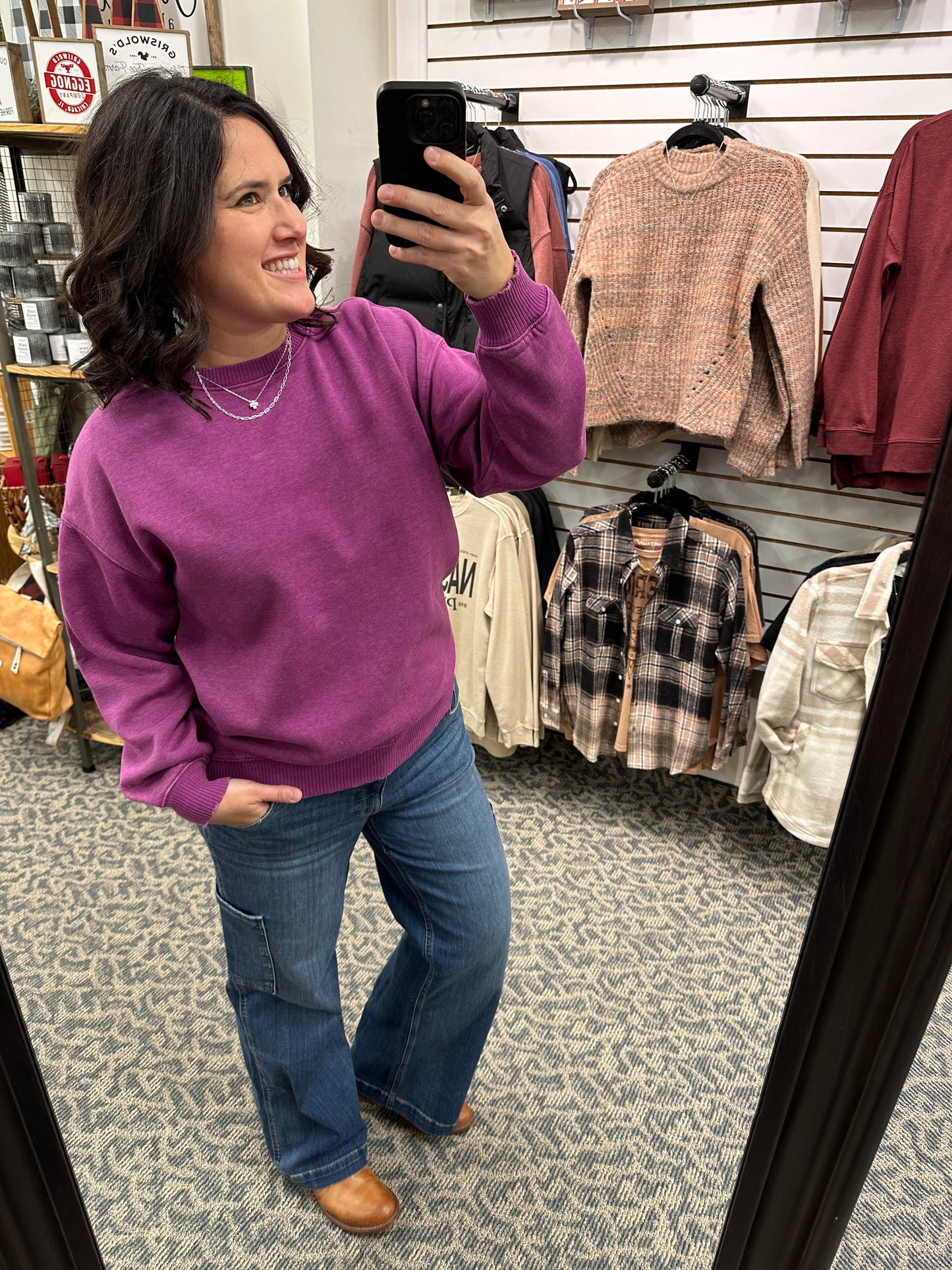 Plum Crewneck Sweatshirt