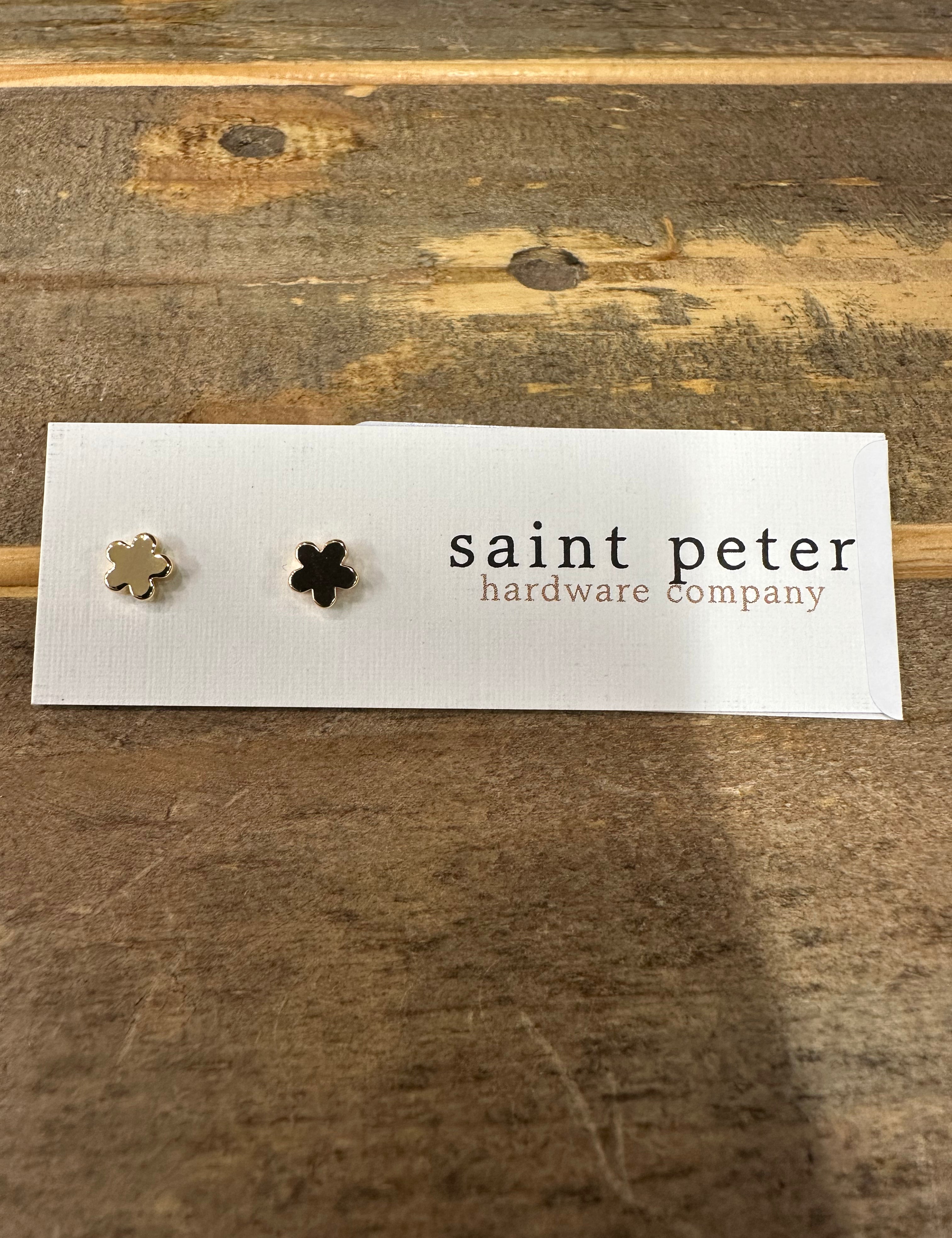 Mini Gold Flower Earrings Jewelry - Earrings St. Peter Hardware