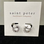 Silver Triangle Huggie Earrings Jewelry - Earrings St. Peter Hardware