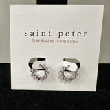 Silver Triangle Huggie Earrings Jewelry - Earrings St. Peter Hardware