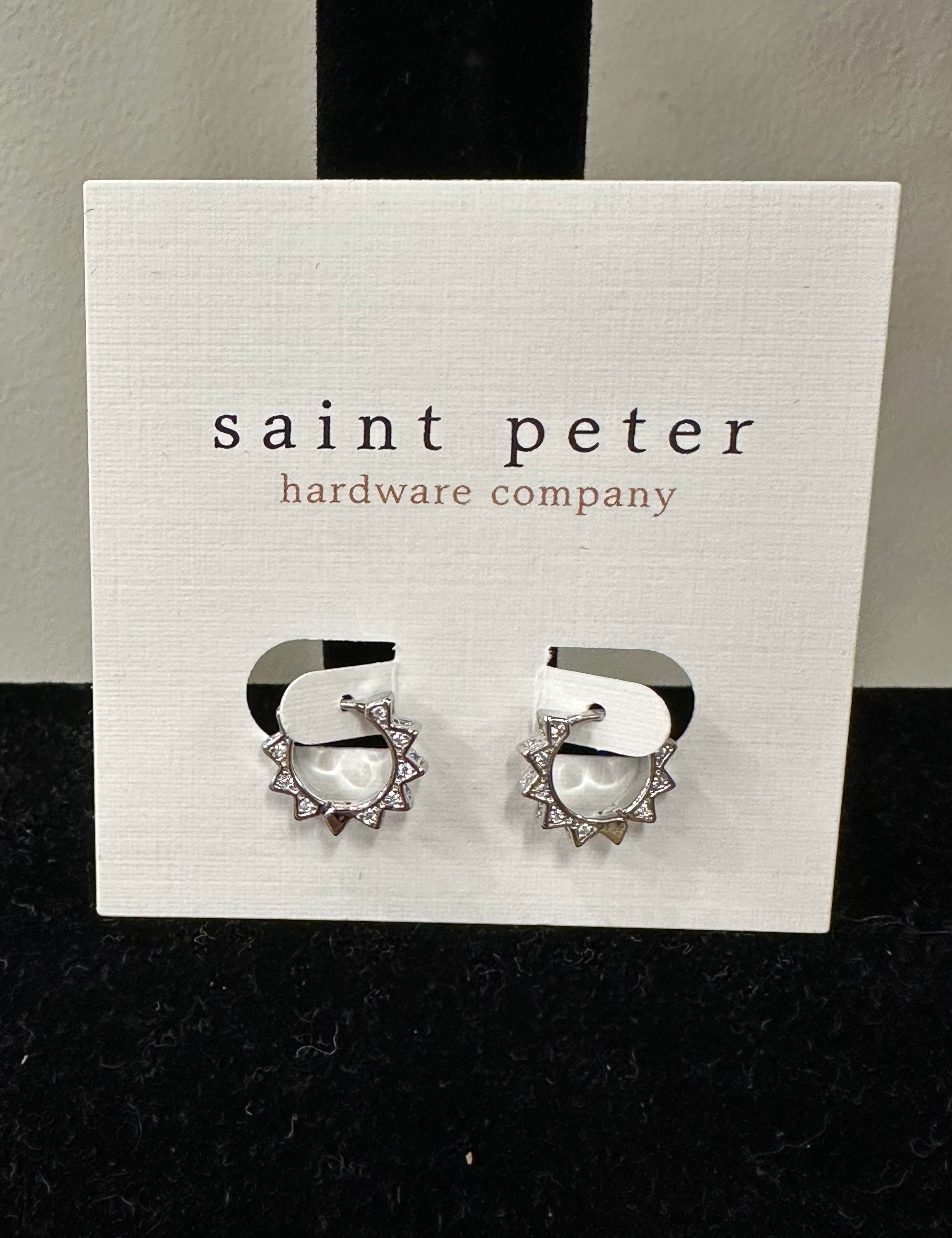Silver Triangle Huggie Earrings Jewelry - Earrings St. Peter Hardware
