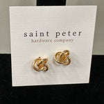 Gold Knot Earrings Jewelry - Earrings St. Peter Hardware