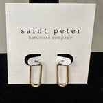 Gold Oval Huggie Earrings Jewelry - Earrings St. Peter Hardware