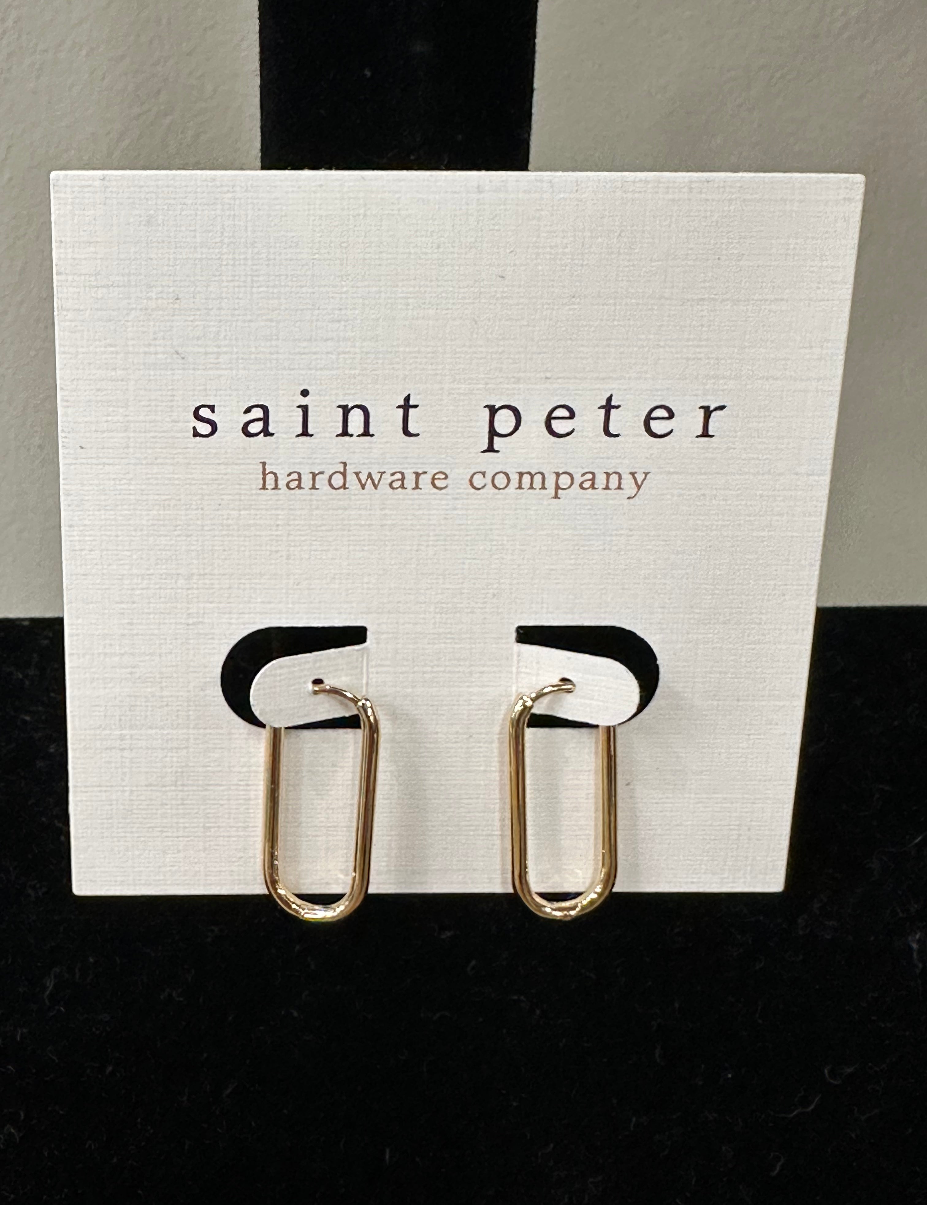 Gold Oval Huggie Earrings Jewelry - Earrings St. Peter Hardware