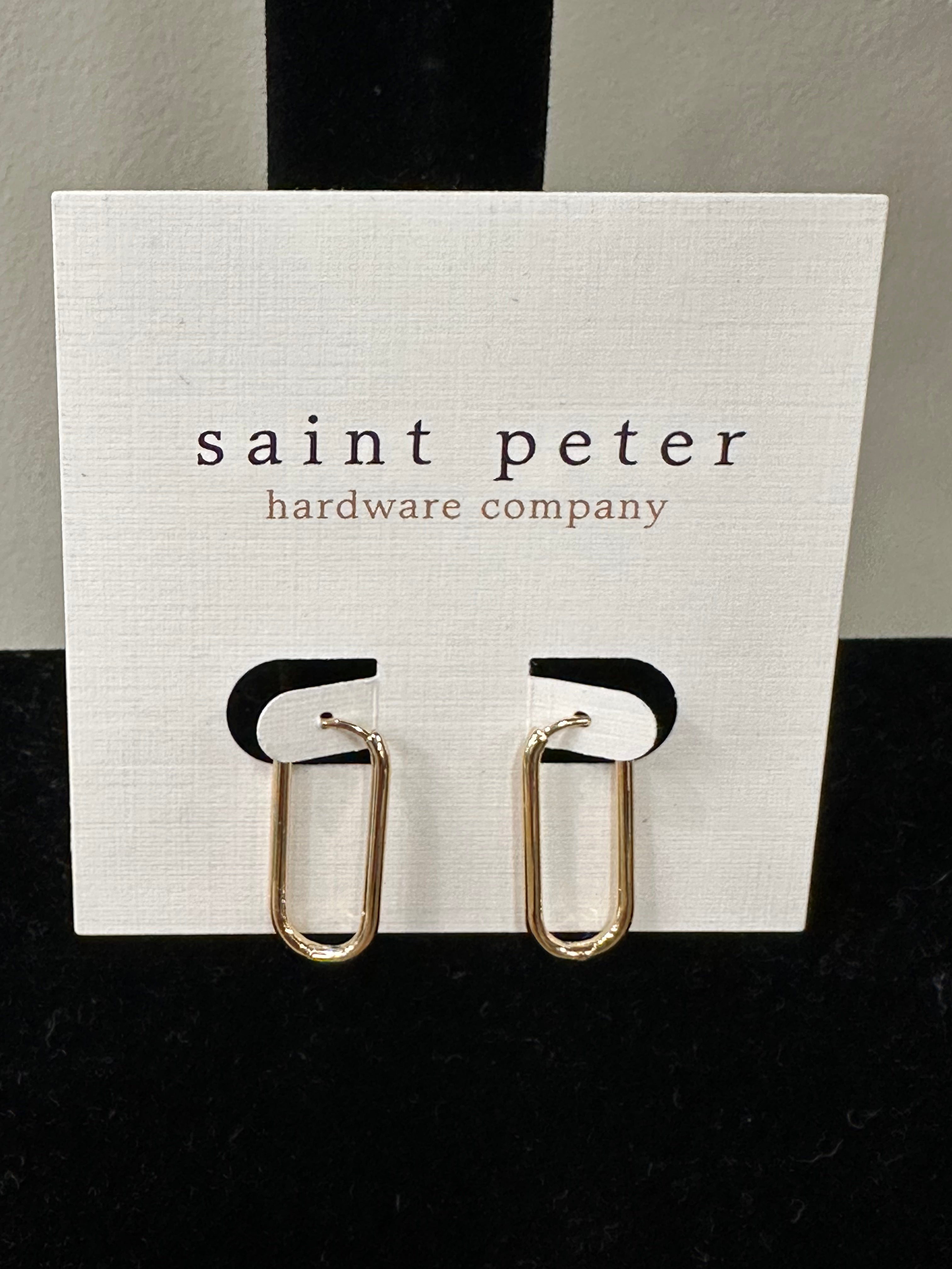 Gold Oval Huggie Earrings Jewelry - Earrings St. Peter Hardware
