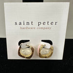 Gold/Pink Huggies Jewelry - Earrings St. Peter Hardware