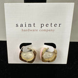 Gold/Pink Huggies Jewelry - Earrings St. Peter Hardware