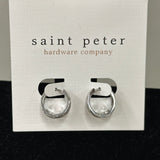 Silver Lined Huggies Jewelry - Earrings St. Peter Hardware