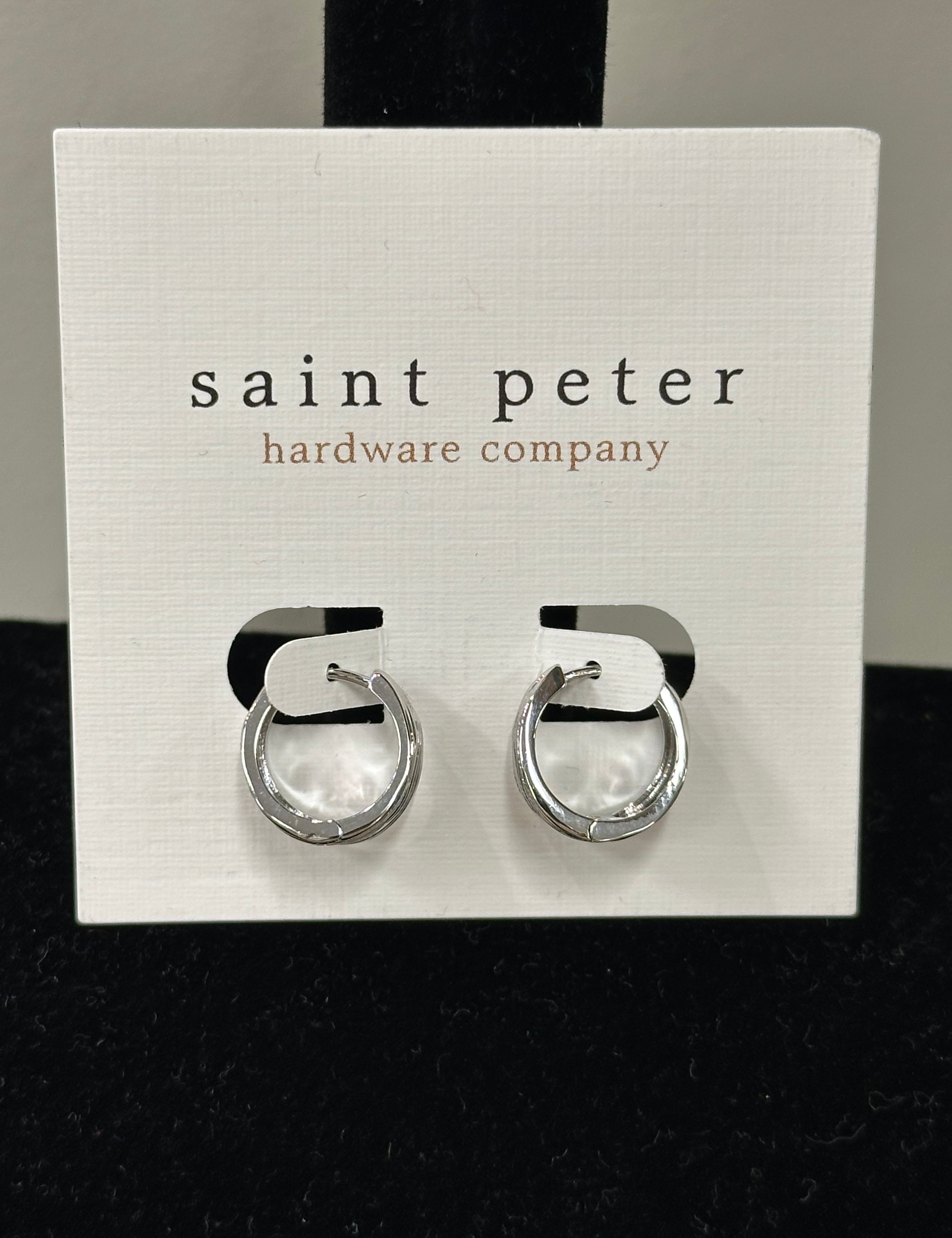 Silver Lined Huggies Jewelry - Earrings St. Peter Hardware