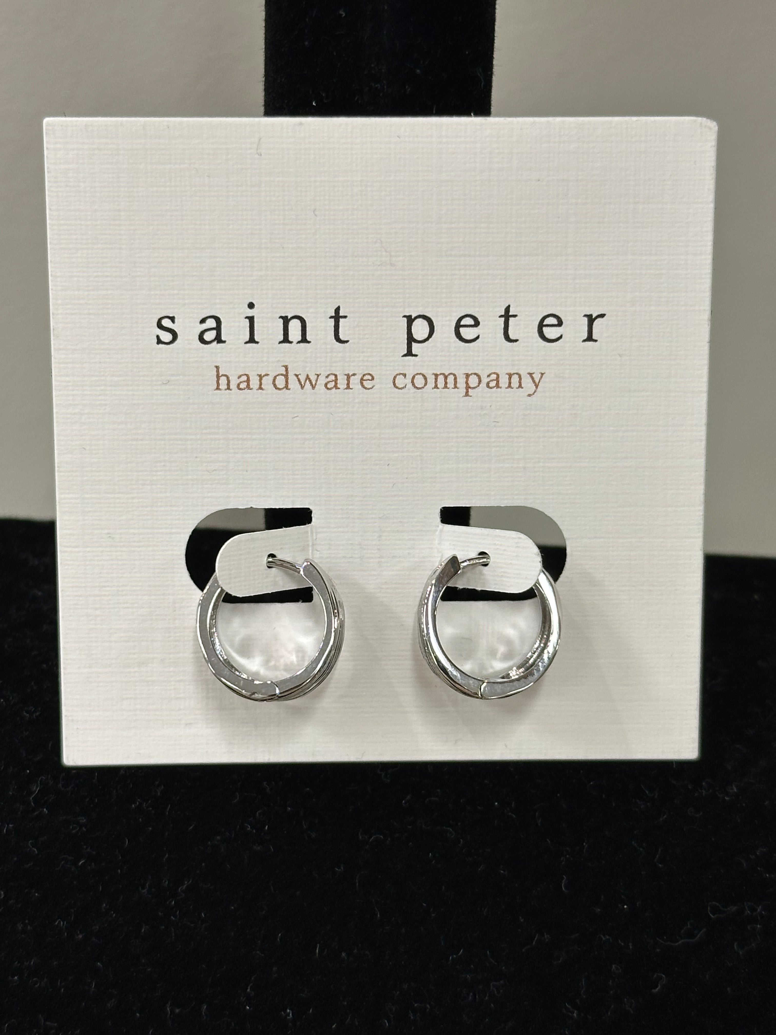 Silver Lined Huggies Jewelry - Earrings St. Peter Hardware