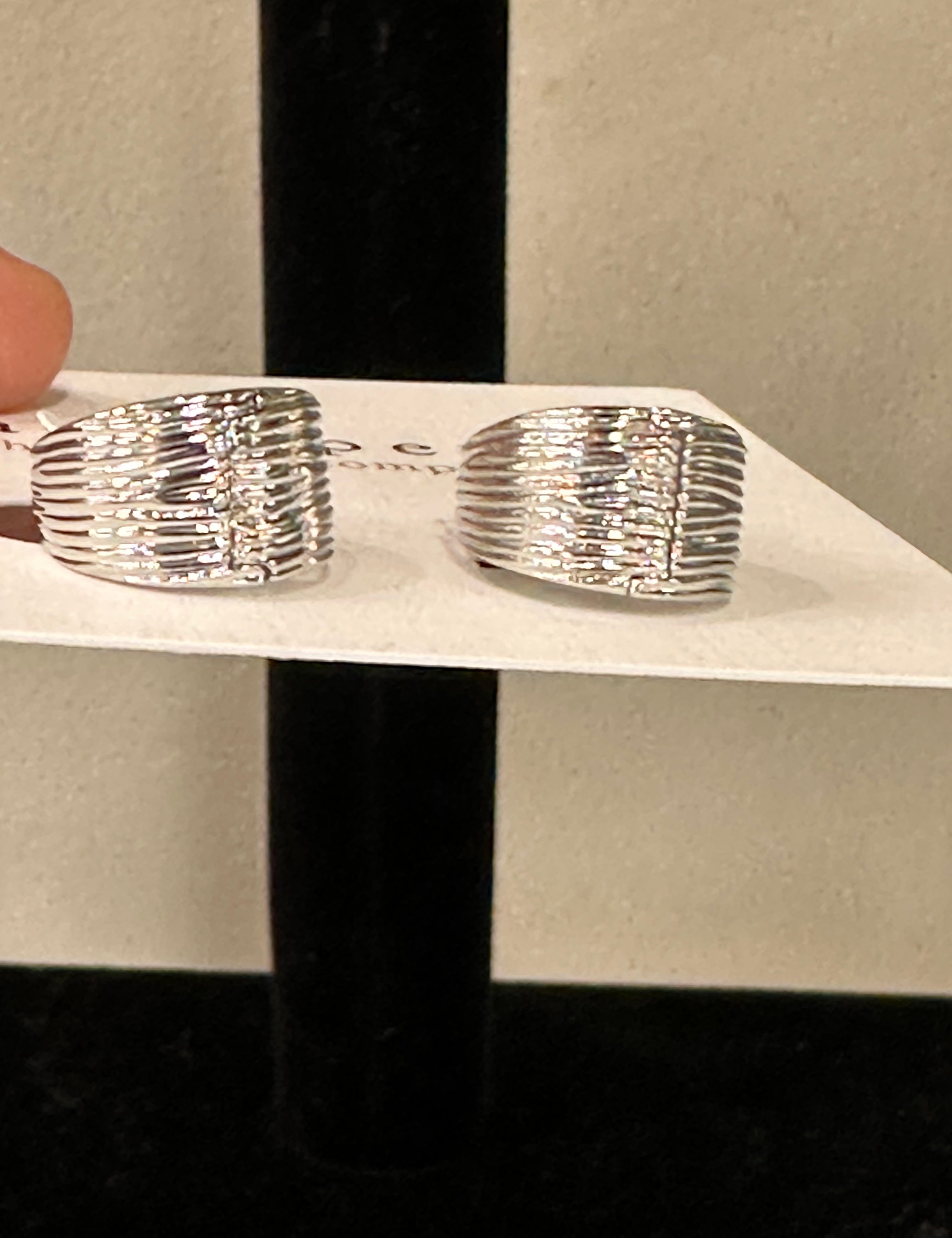 Silver Lined Huggies Jewelry - Earrings St. Peter Hardware