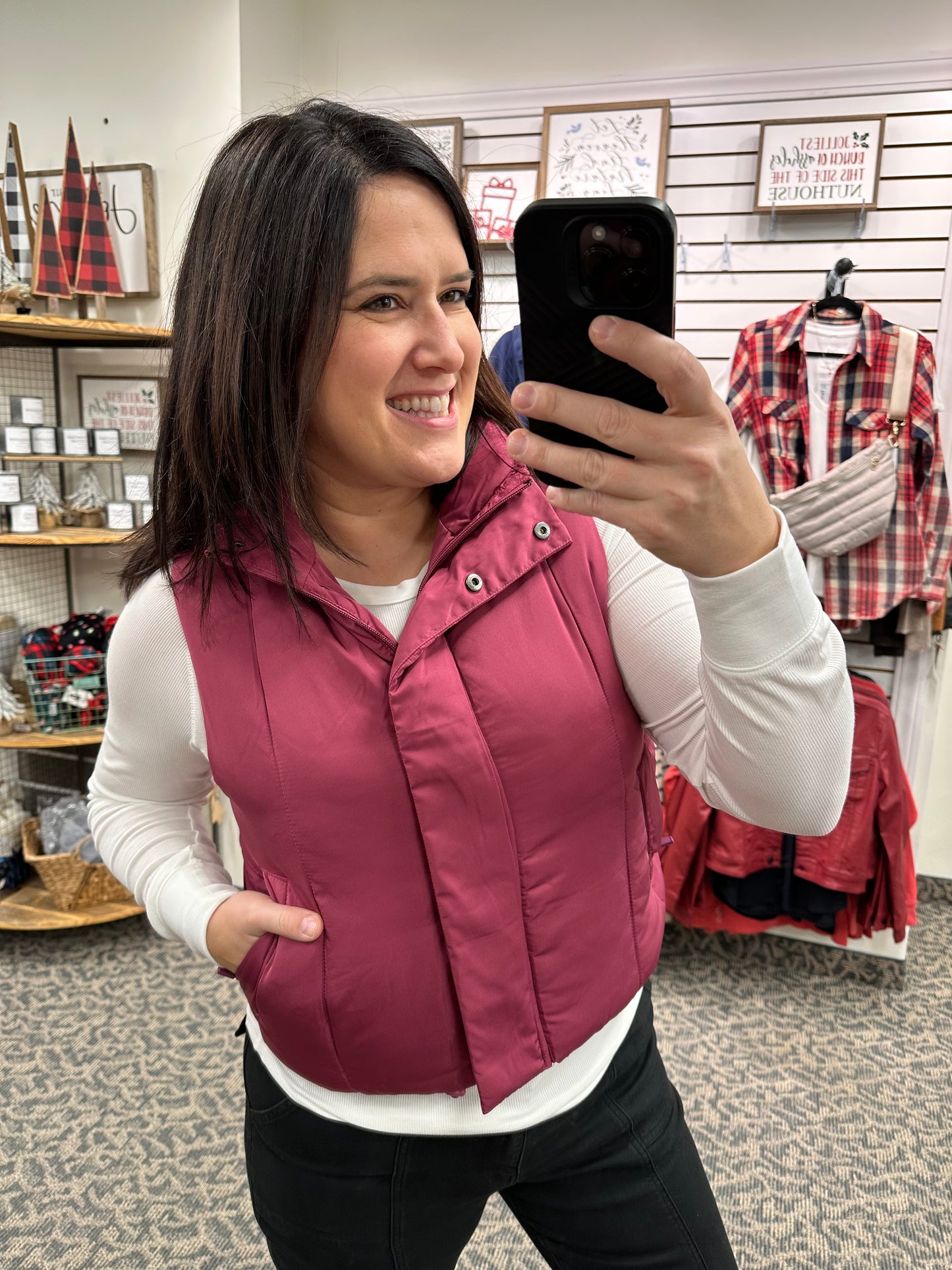 Raspberry Anya Vest