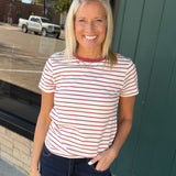 Berry Stripe Asher Tee Bottoms - Shorts THREAD & SUPPLY