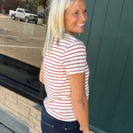 Berry Stripe Asher Tee Bottoms - Shorts THREAD & SUPPLY