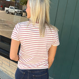 Berry Stripe Asher Tee Bottoms - Shorts THREAD & SUPPLY