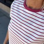 Berry Stripe Asher Tee Bottoms - Shorts THREAD & SUPPLY