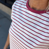 Berry Stripe Asher Tee Bottoms - Shorts THREAD & SUPPLY