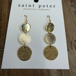Gold Drop Earrings Jewelry - Earrings SAINT PETER HARDWARE