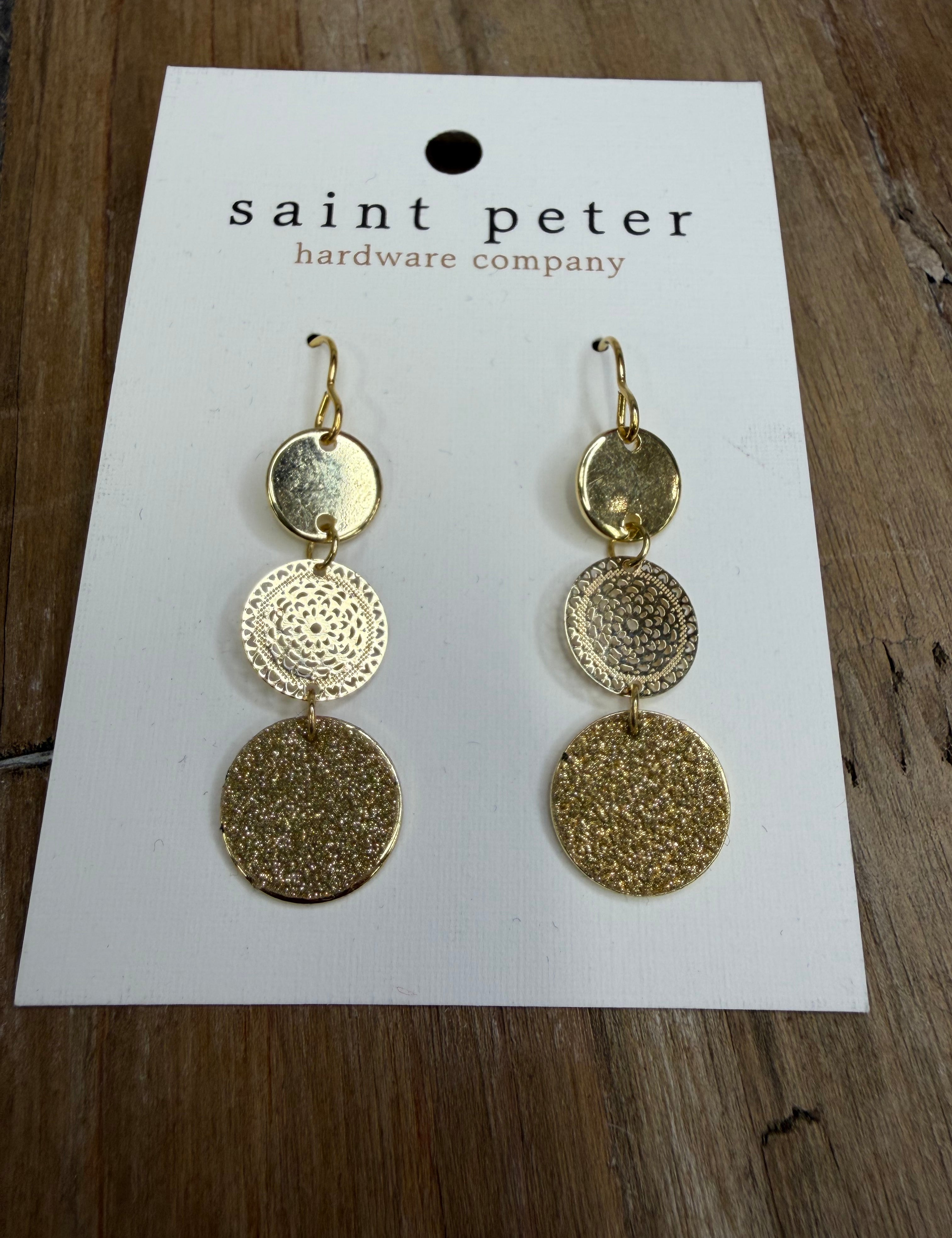 Gold Drop Earrings Jewelry - Earrings SAINT PETER HARDWARE