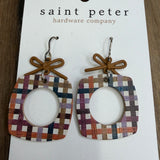 Plaid Bow Earrings Jewelry - Earrings SAINT PETER HARDWARE