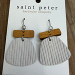 White and Wood Earrings Jewelry - Earrings SAINT PETER HARDWARE