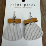 White and Wood Earrings Jewelry - Earrings SAINT PETER HARDWARE