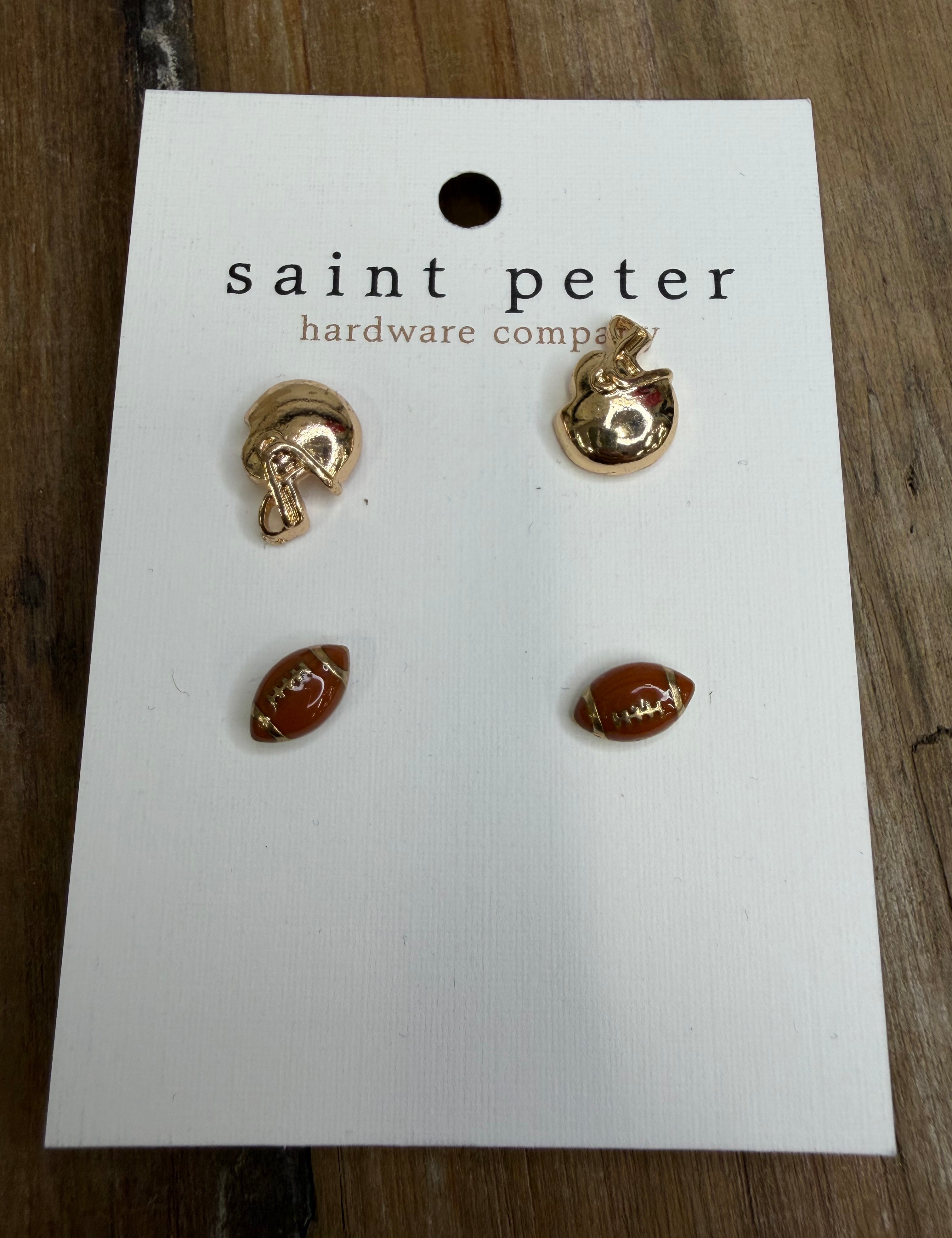 Football Stud Earrings Jewelry - Earrings SAINT PETER HARDWARE