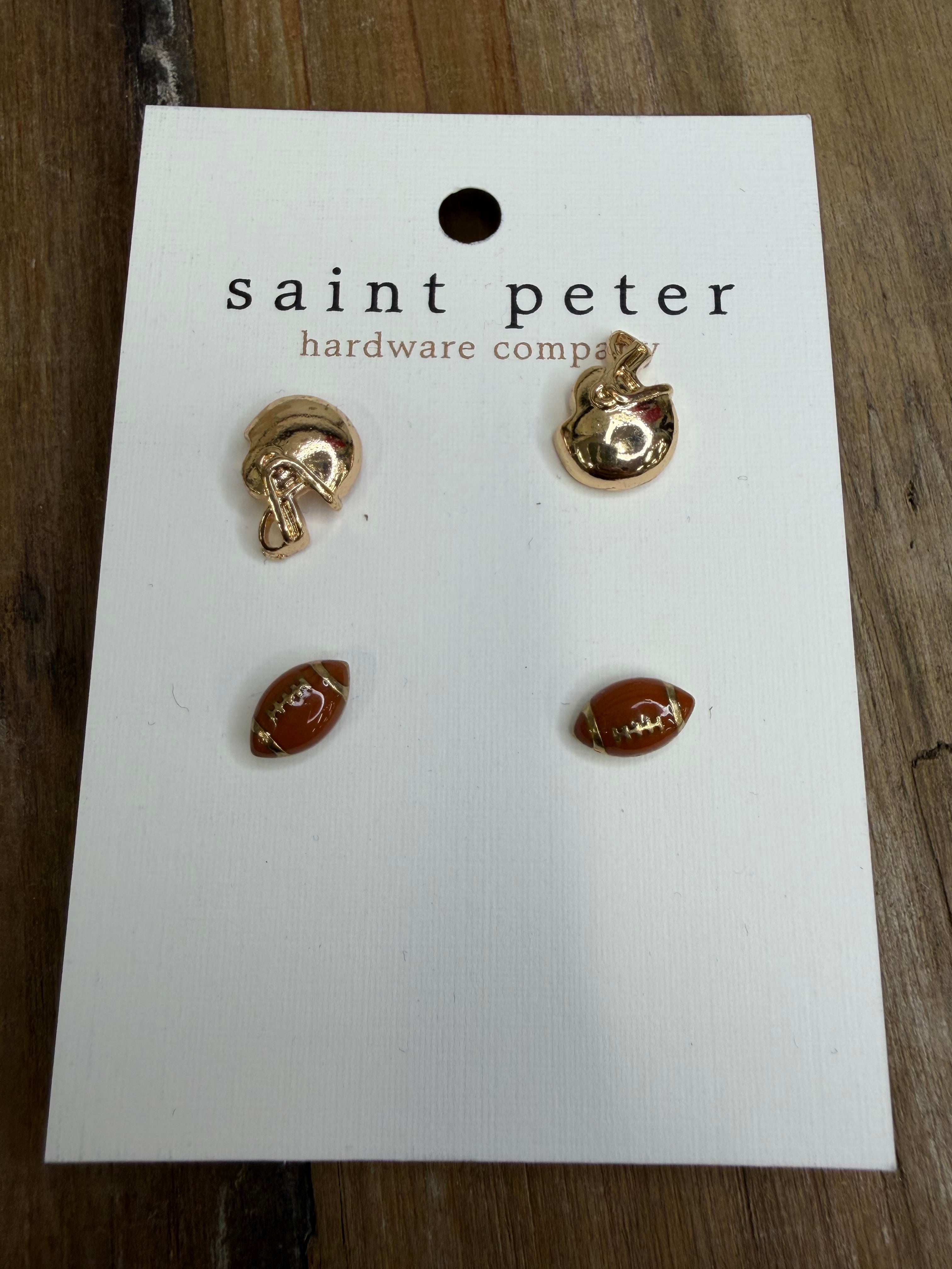 Football Stud Earrings Jewelry - Earrings SAINT PETER HARDWARE