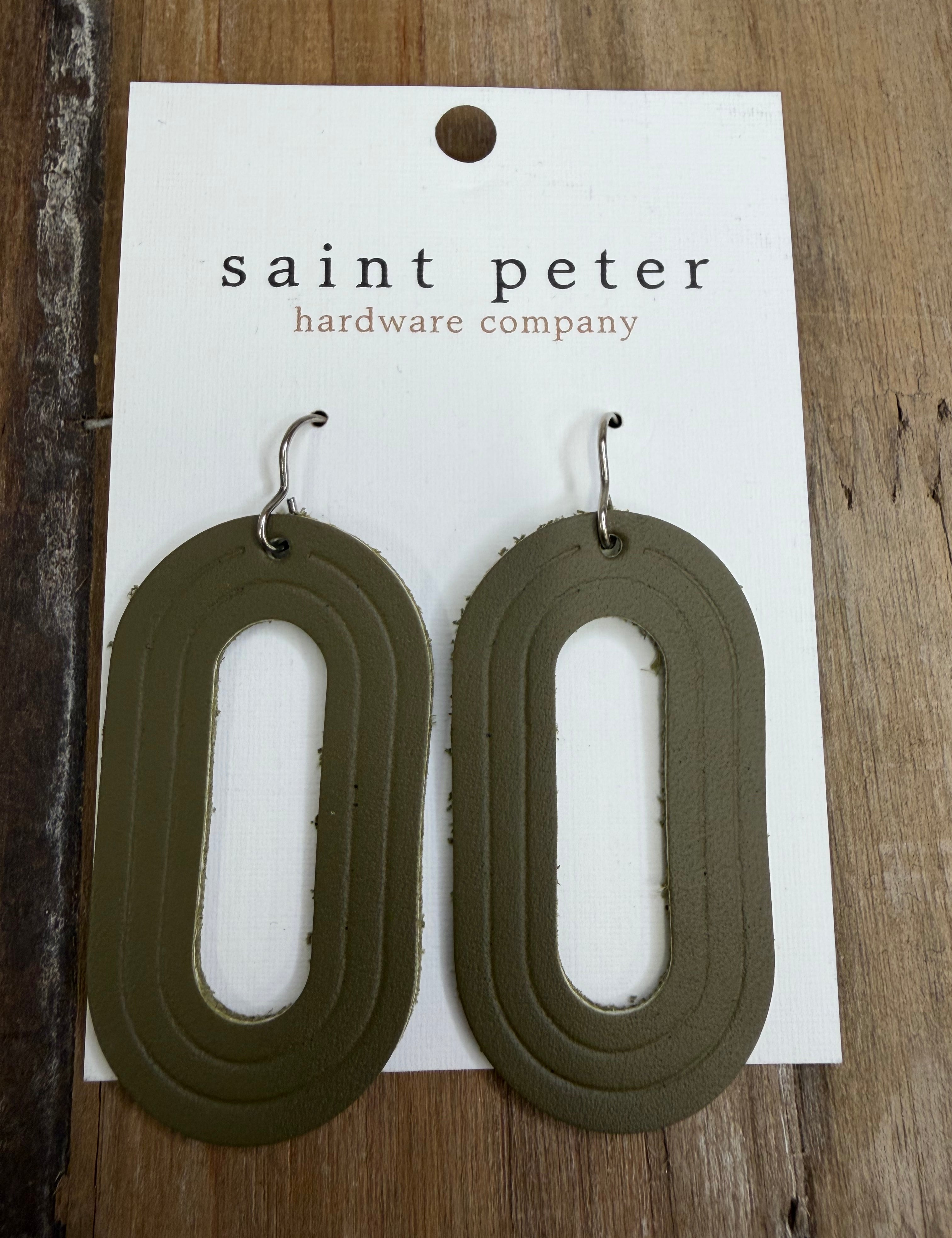 Olive Open Oval Earrings Jewelry - Earrings SAINT PETER HARDWARE