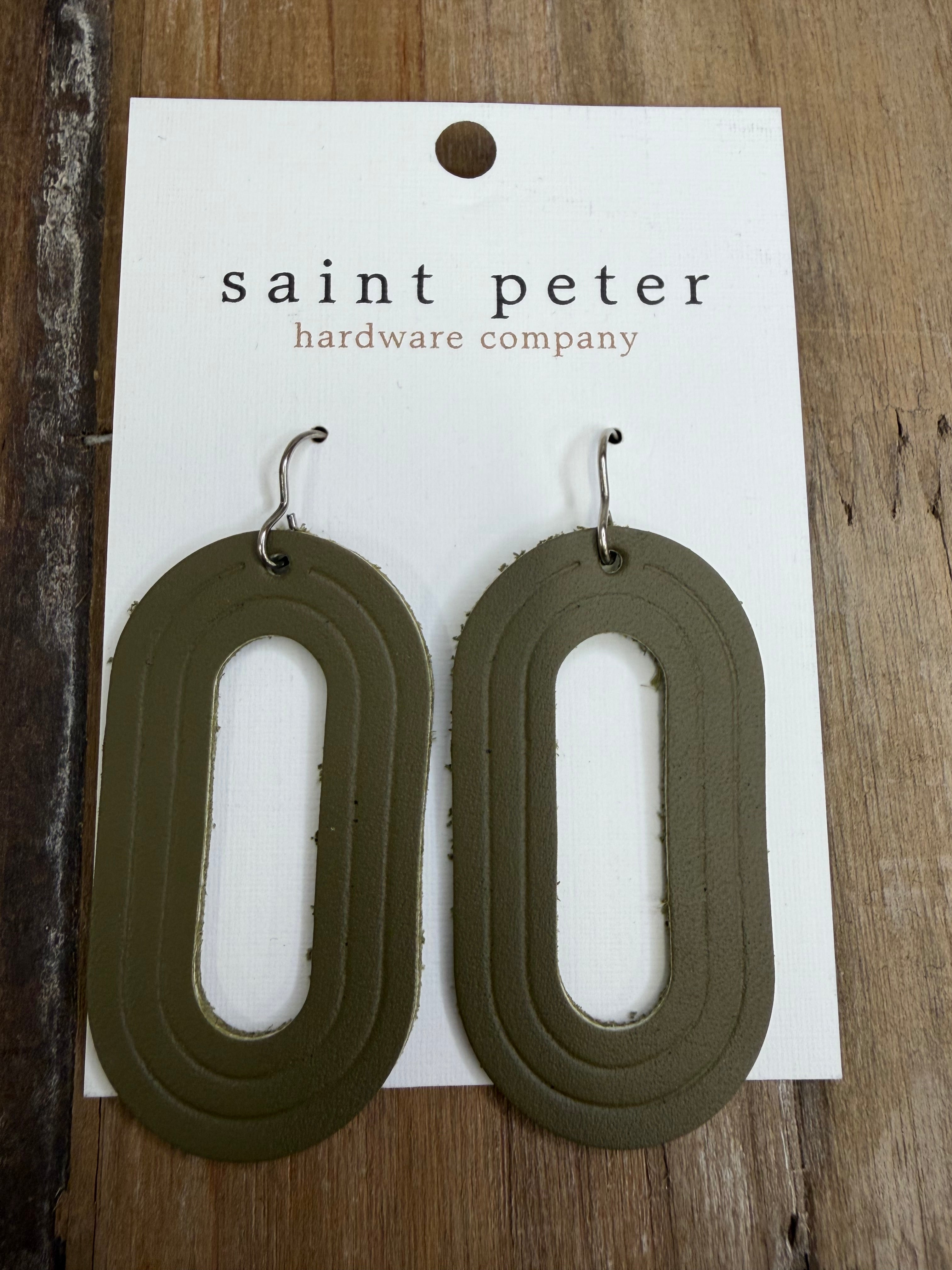 Olive Open Oval Earrings Jewelry - Earrings SAINT PETER HARDWARE