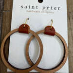 Large Wood Circle Earrings Jewelry - Earrings SAINT PETER HARDWARE