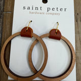 Large Wood Circle Earrings Jewelry - Earrings SAINT PETER HARDWARE