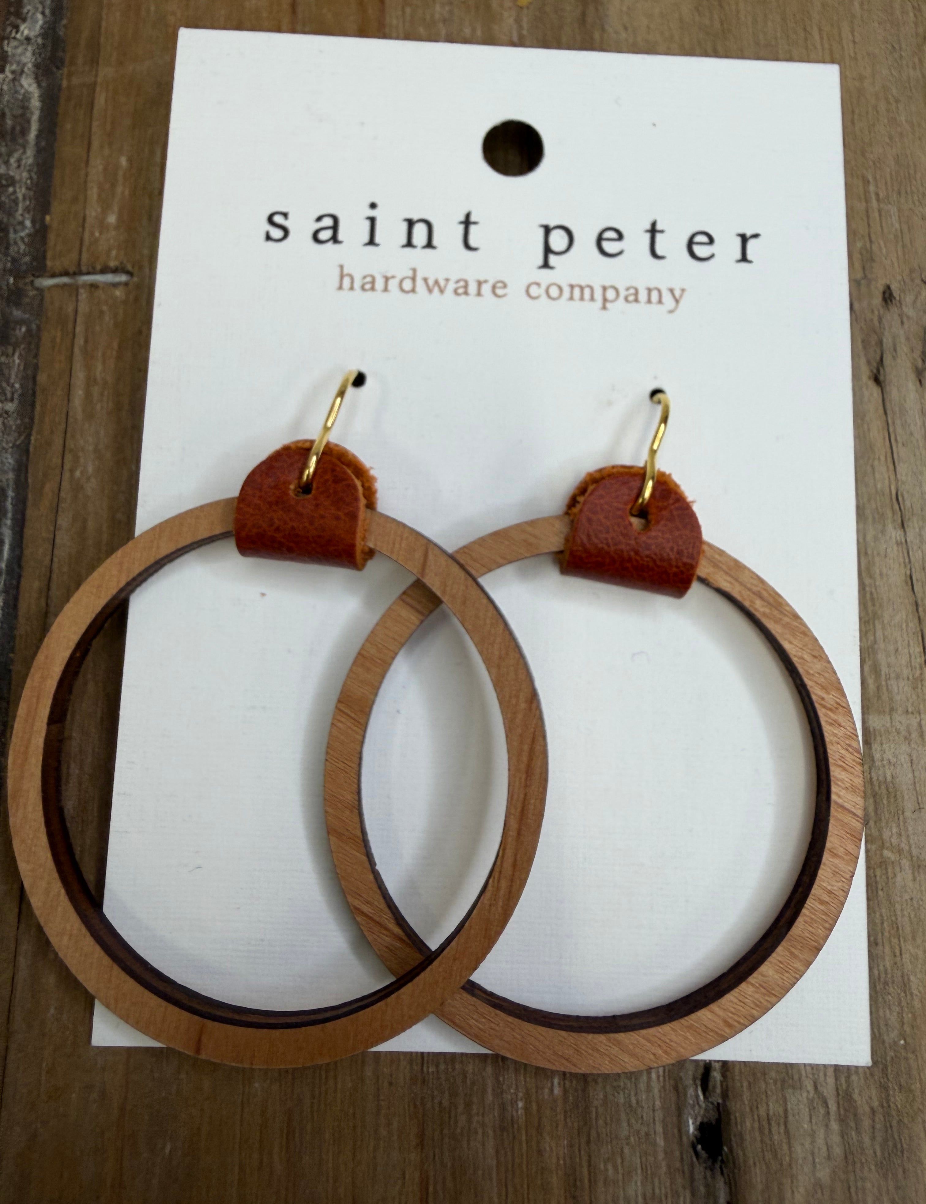 Large Wood Circle Earrings Jewelry - Earrings SAINT PETER HARDWARE