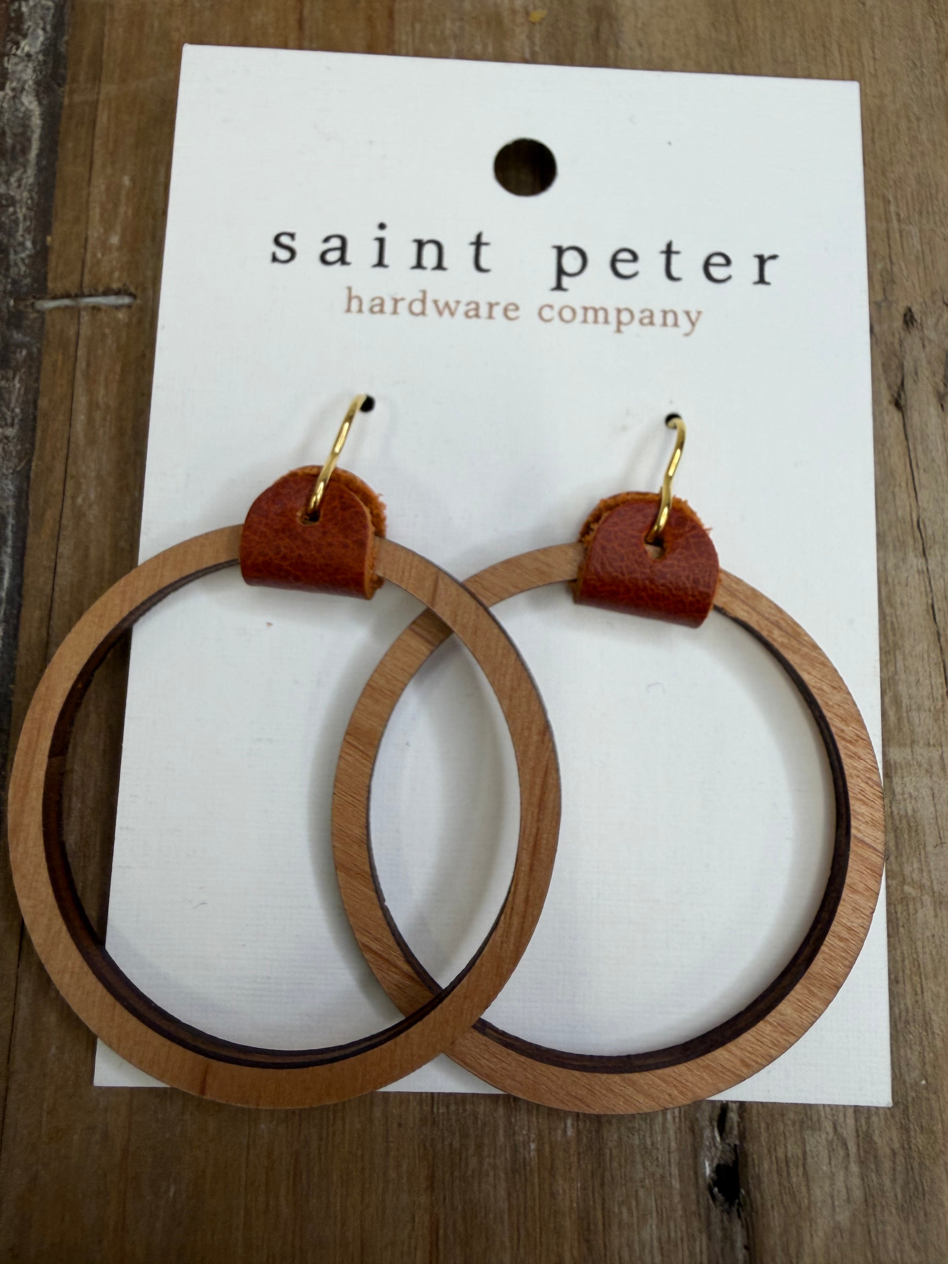 Large Wood Circle Earrings Jewelry - Earrings SAINT PETER HARDWARE