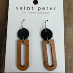 Midnight Wood Link Earrings Jewelry - Earrings SAINT PETER HARDWARE