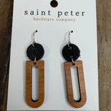 Midnight Wood Link Earrings Jewelry - Earrings SAINT PETER HARDWARE