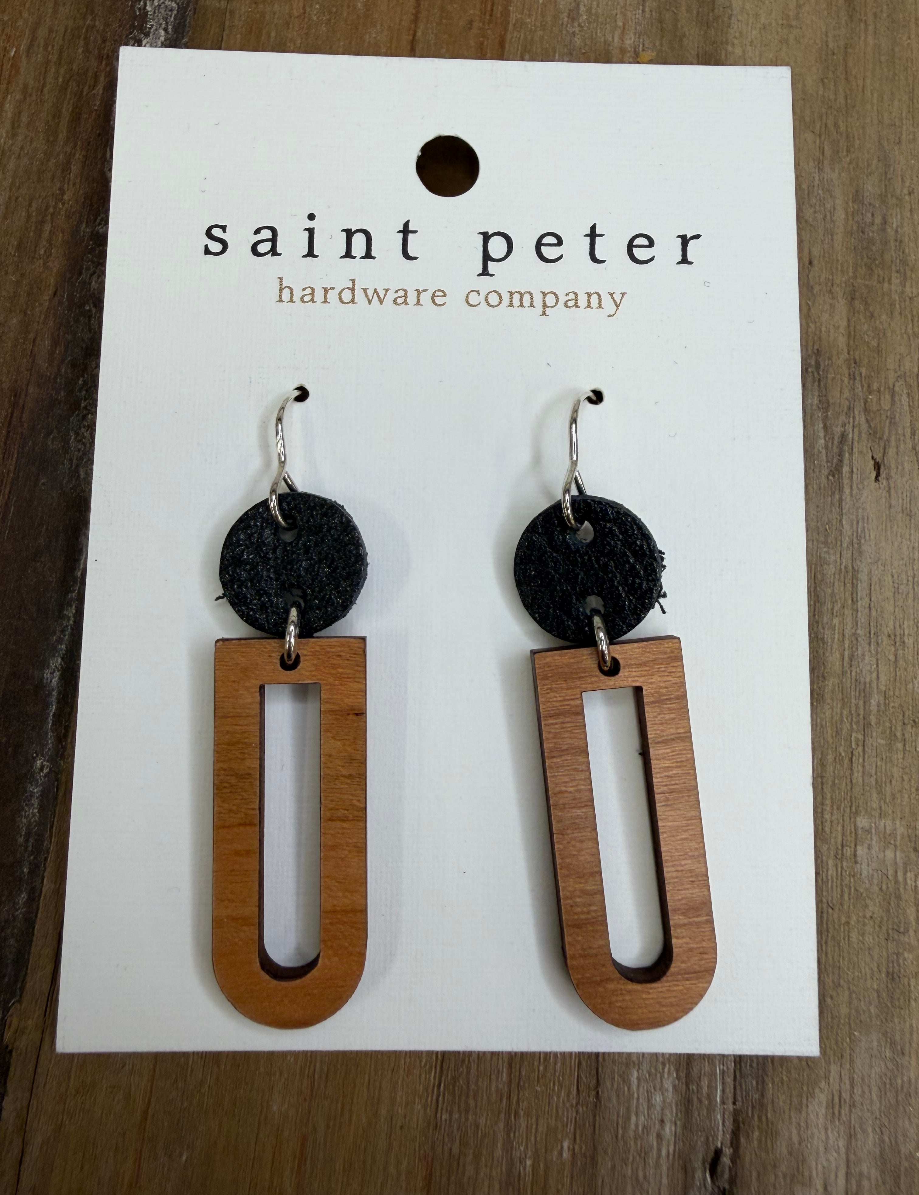 Midnight Wood Link Earrings Jewelry - Earrings SAINT PETER HARDWARE