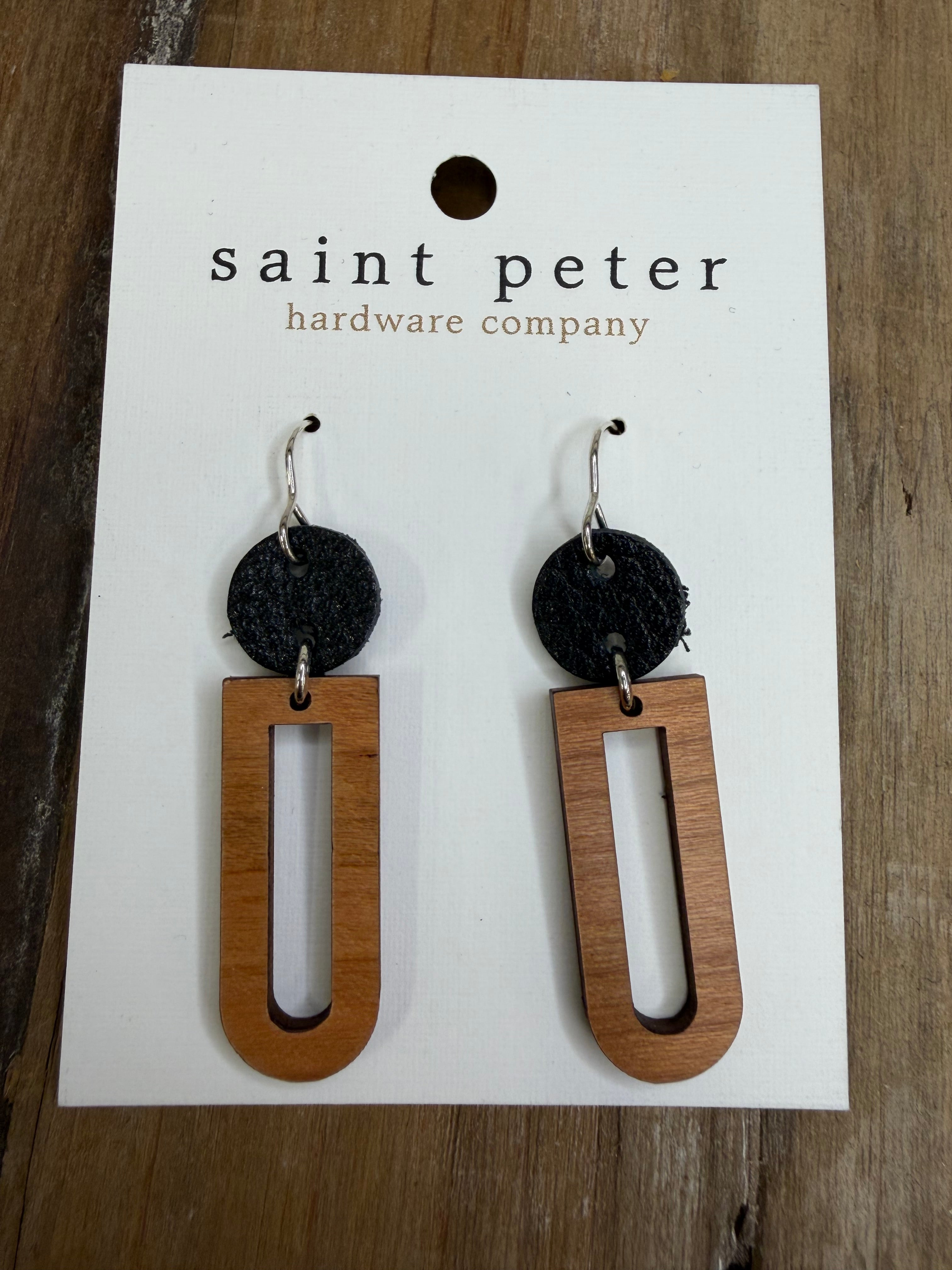 Midnight Wood Link Earrings Jewelry - Earrings SAINT PETER HARDWARE