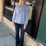 Rosemont Washed French Terry Mock Neck Top - Sweatshirt FLAG AND ANTHEM