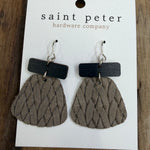 Grey and Black Wood Earrings Jewelry - Earrings SAINT PETER HARDWARE