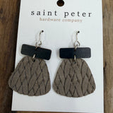 Grey and Black Wood Earrings Jewelry - Earrings SAINT PETER HARDWARE