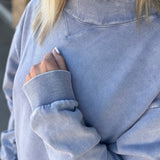Rosemont Washed French Terry Mock Neck Top - Sweatshirt FLAG AND ANTHEM