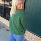 Green Merry Crewneck Sweatshirt Top - Sweatshirt TRES BIEN