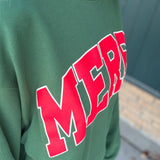 Green Merry Crewneck Sweatshirt Top - Sweatshirt TRES BIEN