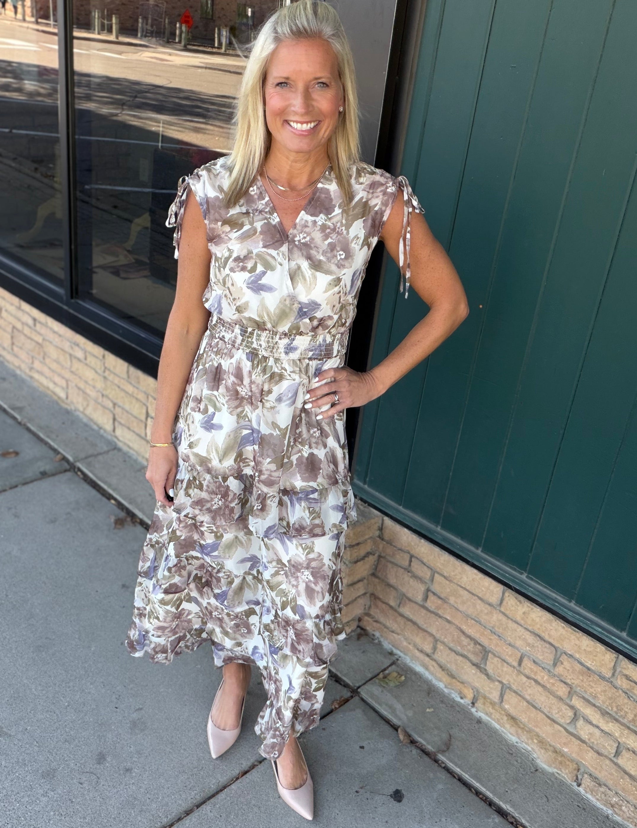 Golden Hour Floral Tiered Maxi Dress Dresses IN FEBRUARY