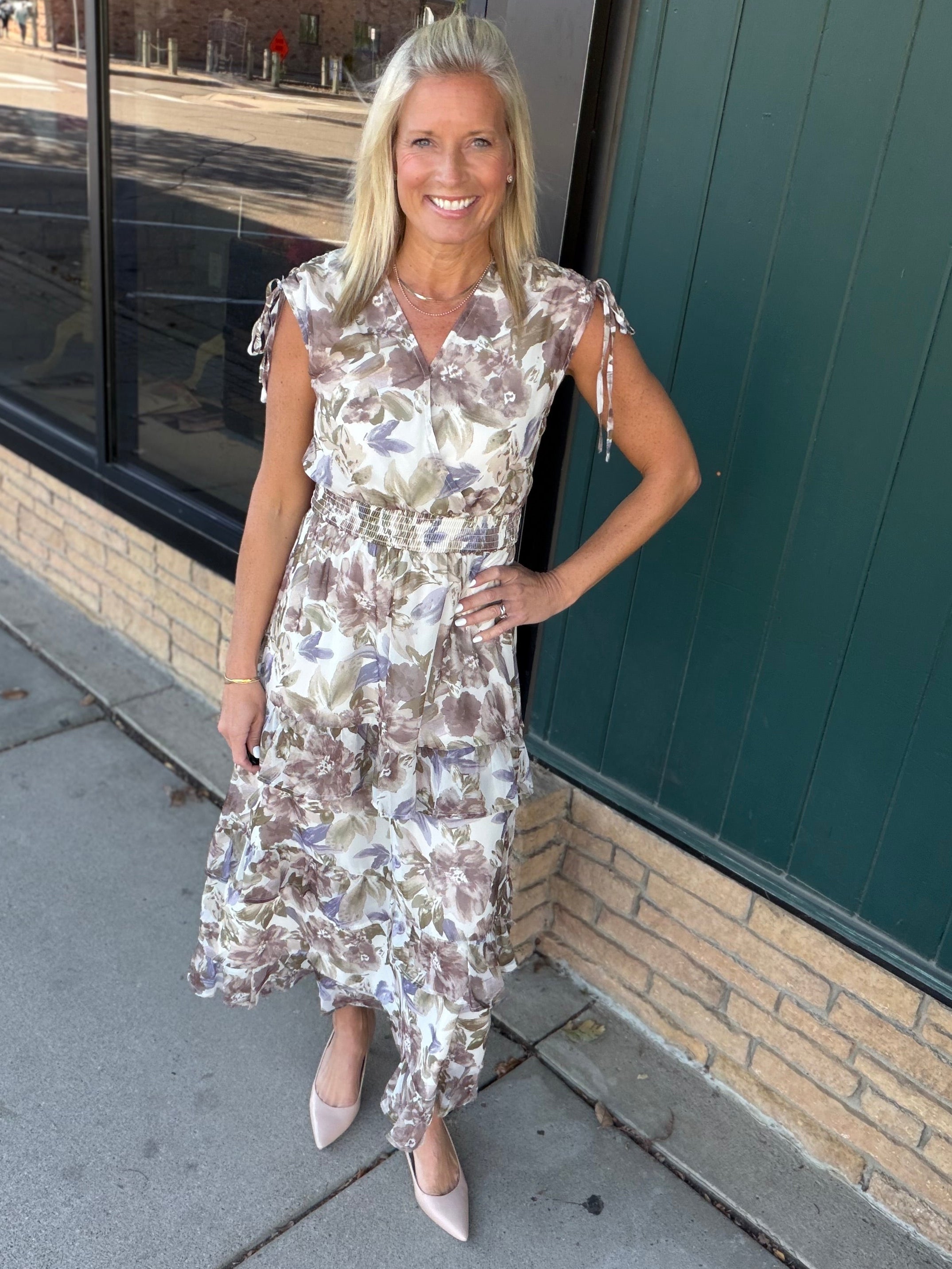Golden Hour Floral Tiered Maxi Dress Dresses IN FEBRUARY
