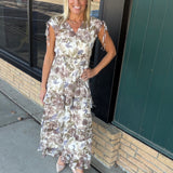 Golden Hour Floral Tiered Maxi Dress Dresses IN FEBRUARY